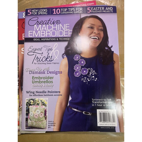 5 Bulk Creative Machine Embroidery Magazine Lot Of 5 Inspirations & Techniques - Picture 4 of 6